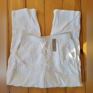 J. Crew White Swim Coverup Pants